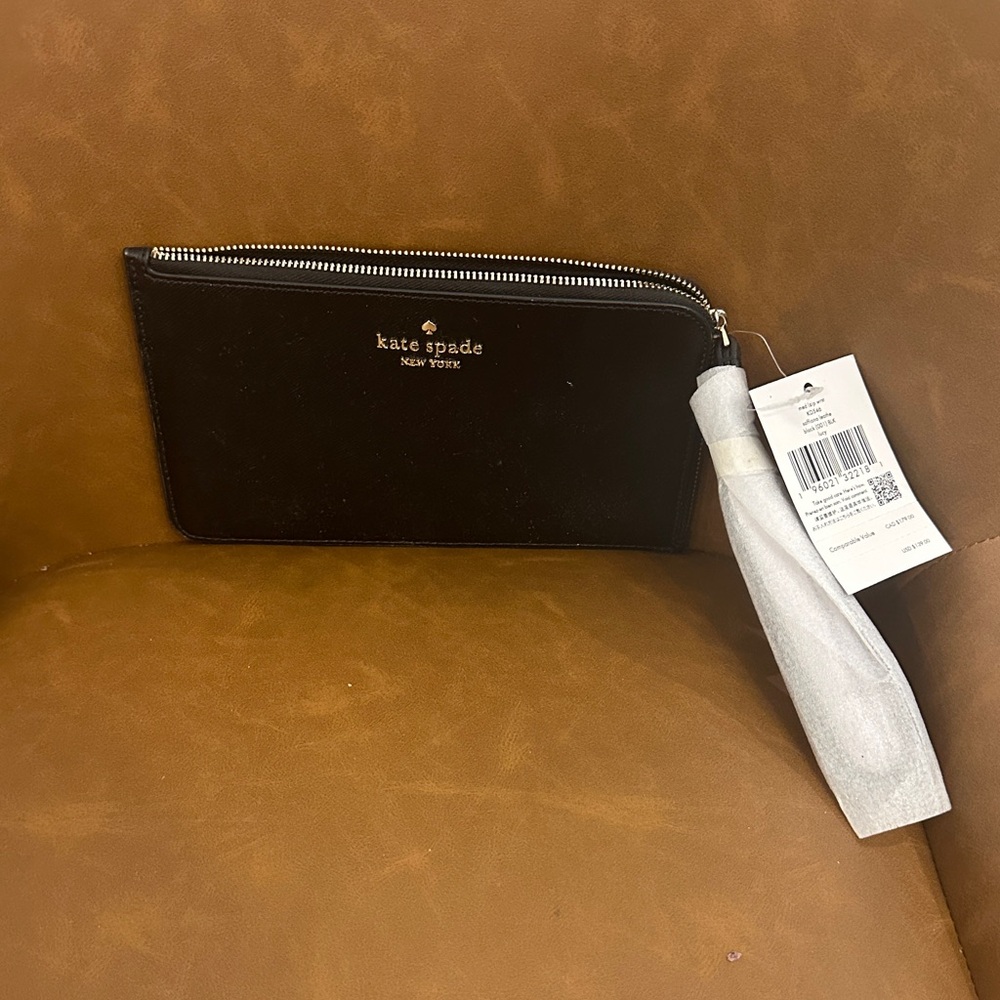 Kate Spade Black Clutch with Silver Accents